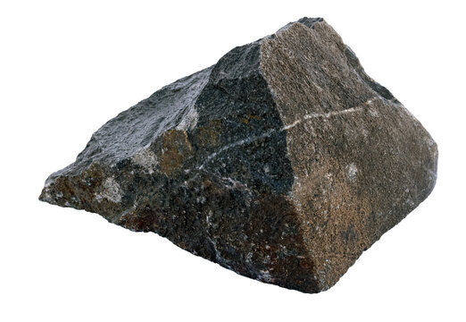 Oolitic limestone rock. Stone specimen. Sedimentary rock. Weathered and fresh rock surface