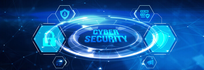 Cyber security data protection business technology privacy concept. 3d illustration