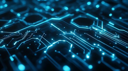 Obraz premium Futuristic Technology: Abstract Digital Interfaces, Data Networks, and AI Conceptual Art