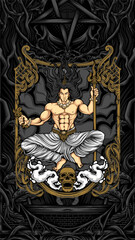 krishna sit on the rock