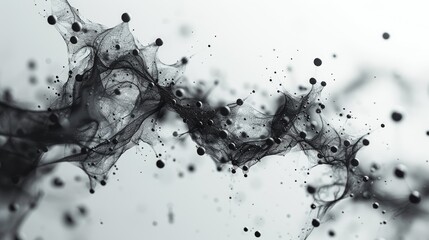 Abstract space with dots and lines. Network structure. Background concept for your design. Big data