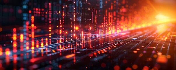 Obraz premium Digital Visualization of Mitigating Risks in Modern Technology and Data Security