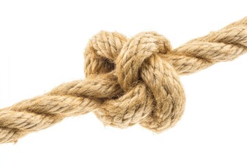 Fototapeta premium Sturdy knotted rope closeup