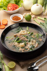 Delicious Soup with Dumplings and Fresh Vegetables