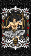 krishna sit on the rock