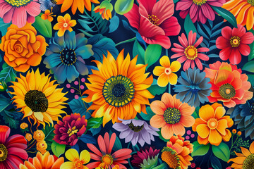 Vibrant Floral Celebration for Hispanic Heritage Month