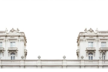 Fototapeta premium Building exterior border architecture white city.