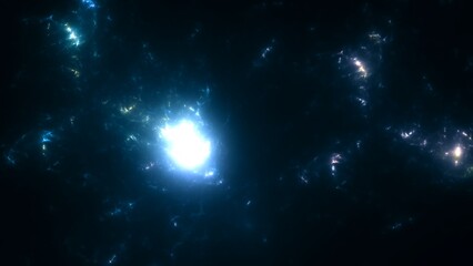 energievoll hell strahlender Stern im Universum, Weltall, Galaxie, funkeln, Sonne, Glühen,...