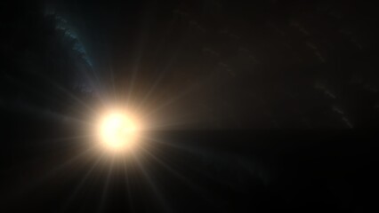 energievoll hell strahlender Stern im Universum, Weltall, Galaxie, funkeln, Sonne, Glühen,...