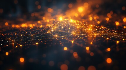 Obraz premium Futuristic Technology: Abstract Digital Interfaces, Data Networks, and AI Conceptual Art