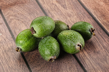 Fresh sweet juicy ripe feijoa