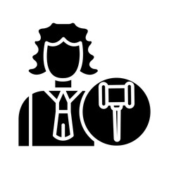 Public Defender glyph icon