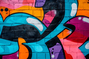 colorful graffiti wall, abstract background