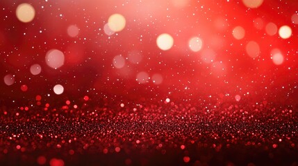 Red glossy background with shimmering glitter effect