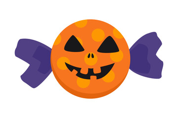 Fototapeta premium halloween candy decoration cartoon character. vector illustration