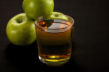 Fresh sweet natural apple juice