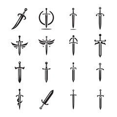 a set of simple knight sword, 