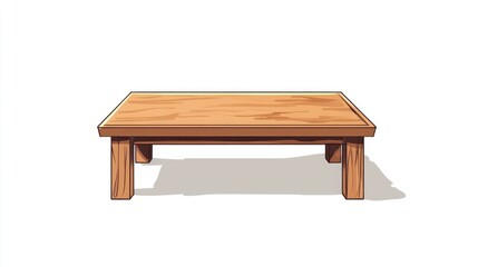 Simple otobi table illustration on a white background