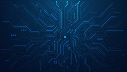 Obraz premium Circuit board. Technology background. Central Computer Processors CPU concept. Motherboard digital chip..