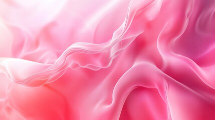 Obraz premium Dynamic pink abstract gradient with fluid wave patterns, ideal for eco-friendly designs, adding a fresh and vibrant touch to your visuals