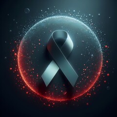 Prostate Cancer Awareness Symbol on Dark Background