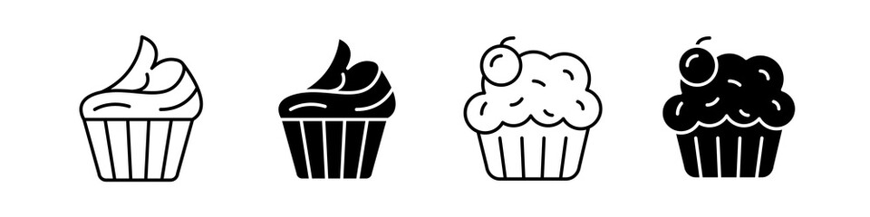 Cupcake icon set