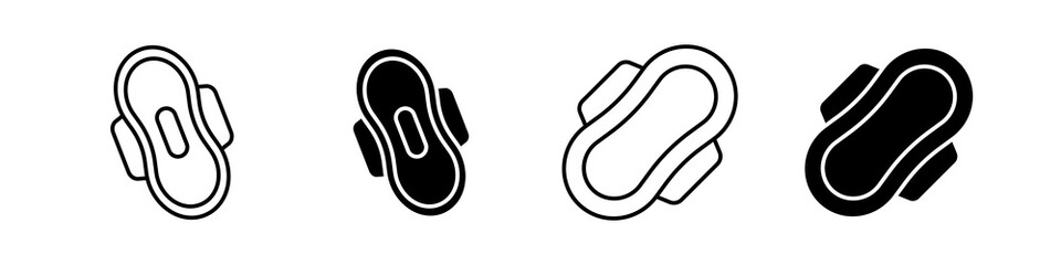 Sanitary pad icon set © Pop