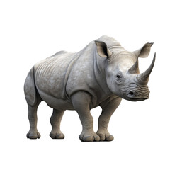 Fototapeta premium Rhino standing still Clipart Illustration