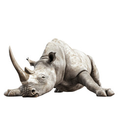 Fototapeta premium Rhino Stretching Clipart Illustration
