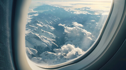 Fototapeta premium View outside the plane window
