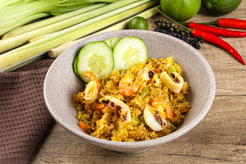 Asian Fried rice with seafood
