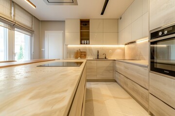Fototapeta premium Loft kitchen room appliance flooring oven.