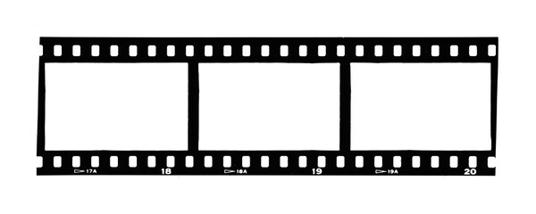 Vintage photo filmstrip isolated on transparent background