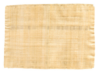 Old papyrus texture isolated on transparent background