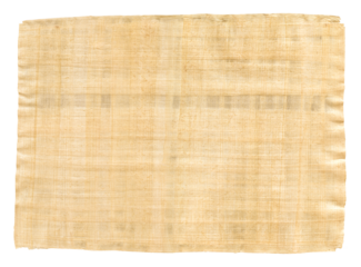 Old papyrus texture isolated on transparent background
