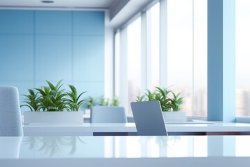 Fototapeta premium Office furniture computer laptop.