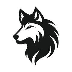 Sleek and Powerful Wolf Silhouette Logo for Modern Brands