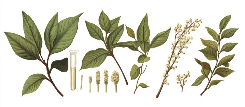 Illustration of a dry knotweed plant used in herbal medicine highlighting its role in natural treatments The key ingredient is Polygoni avicularis herba
