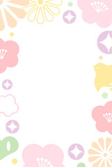 和柄のおしゃれなフレーム02