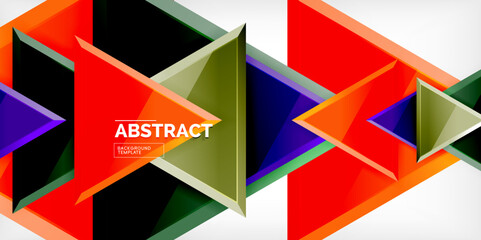 Triangle glass shapes geometric abstract background. Vector Illustration For Wallpaper, Banner, Background, Card, Book Illustration, landing page