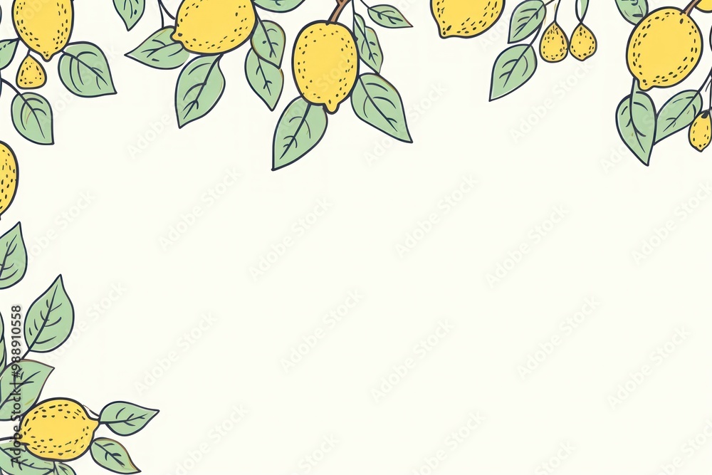 Canvas Prints Lemon backgrounds fruit plant.