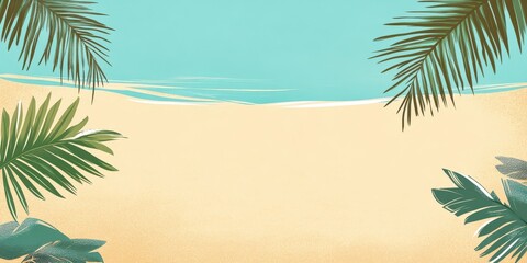 Obraz premium Serene and Inviting Tropical Beach Scene: Ideal for Travel and Relaxation Themes