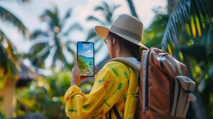 A person using a mobile app for last-minute travel bookings