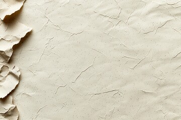 Textured beige paper background with crumpled edges, ideal for creative projects, invitations, or art designs.