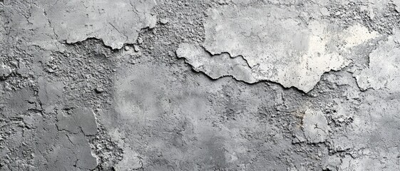 Obraz premium Textured concrete wall with cracked surface showcasing a mix of grey tones and weathered appearance.