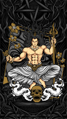 krishna sit on the rock