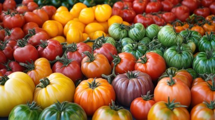 Obraz premium Diverse Genetically Modified Tomatoes Showcasing Agricultural Innovation and Future Food Solutions
