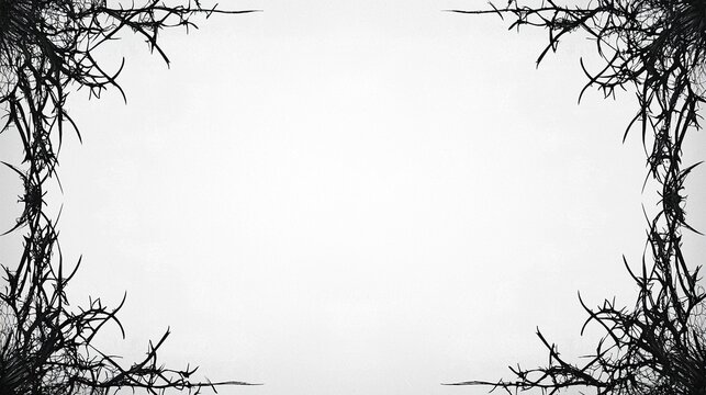 Thorny Adornments: Sharp, intertwining thorns snake along the border’s edge, enhancing the gothic aesthetic with an ominous, yet beautiful, design.