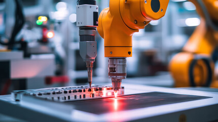 A close-up of a new product being assembled in a state-of-the-art workshop