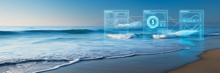 Modern hi-tech, science, futuristic technology concept. Abstract technology, business or science background